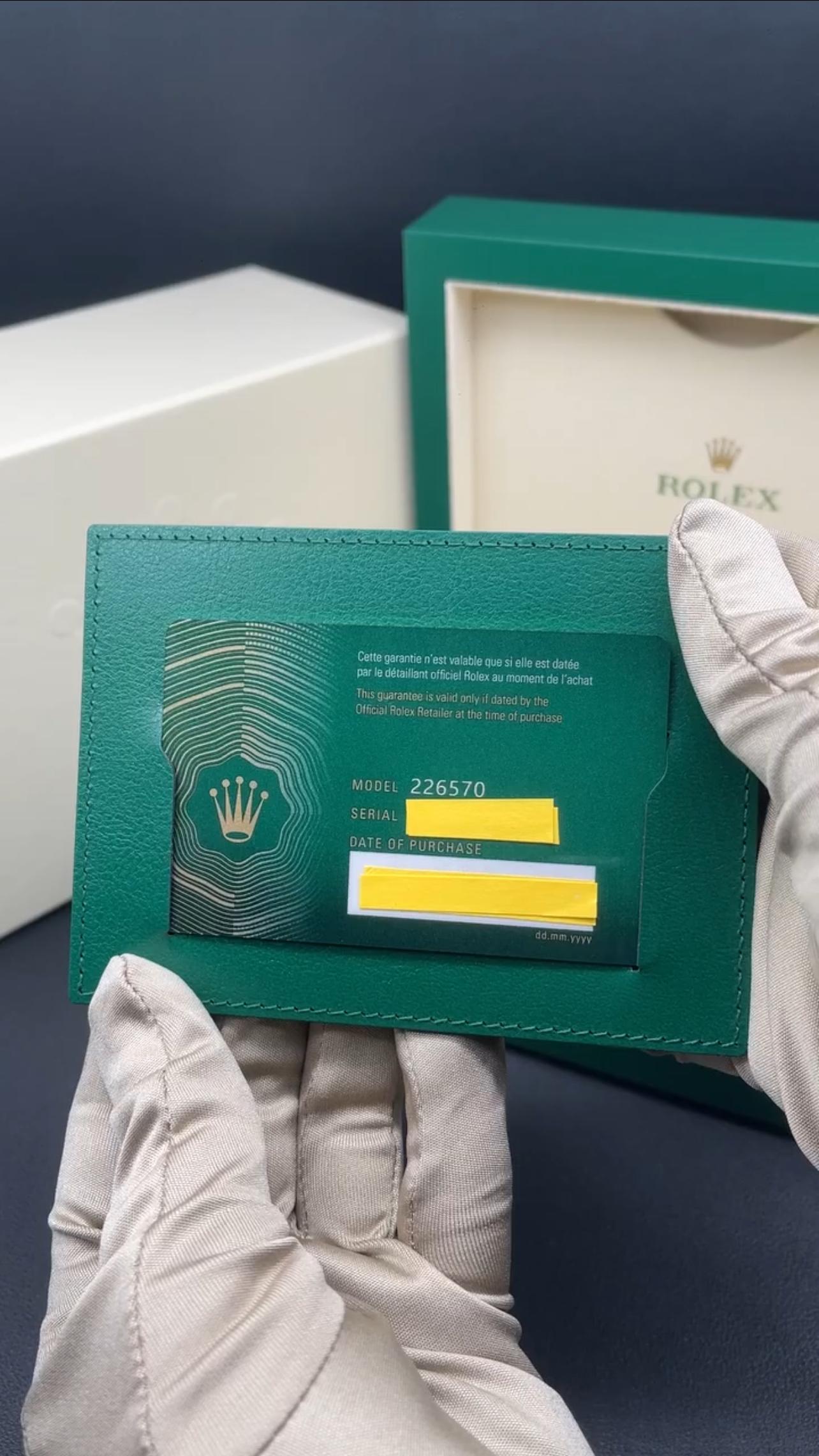 Rolex Explorer 2 Warranty Card
