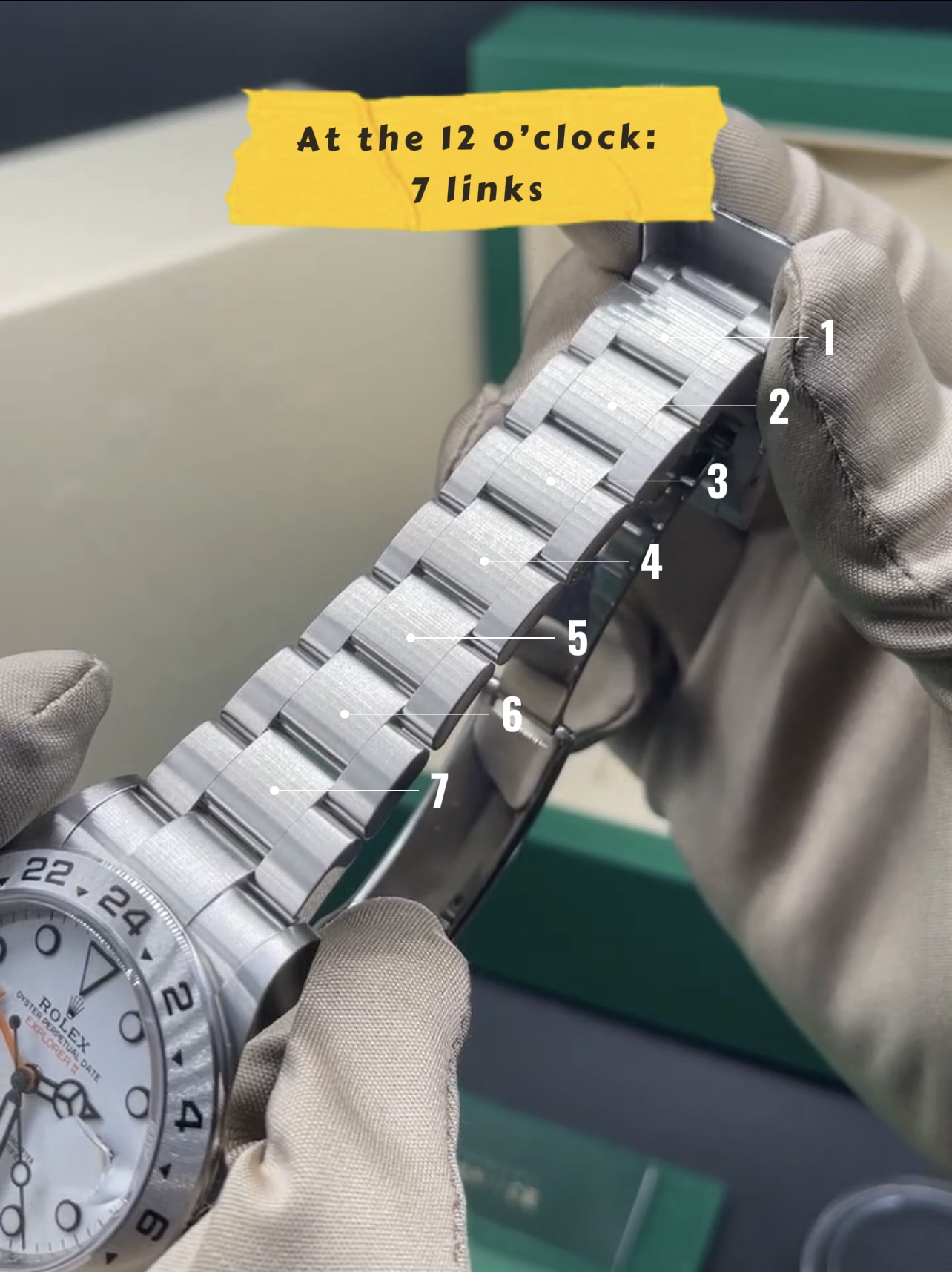 Rolex Explorer 2 Link Count