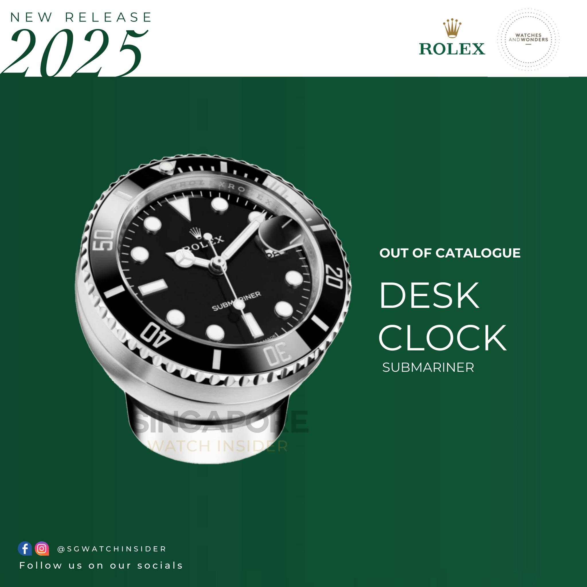 Rolex Out of Catalogue Desk Clock 2025